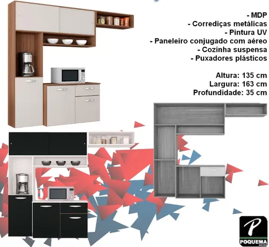 Cozinha armário de cozinha completo 4 peças