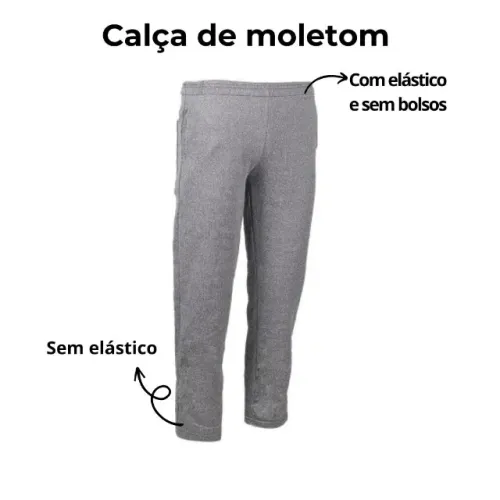Calça Moletom Cinza - Promoção