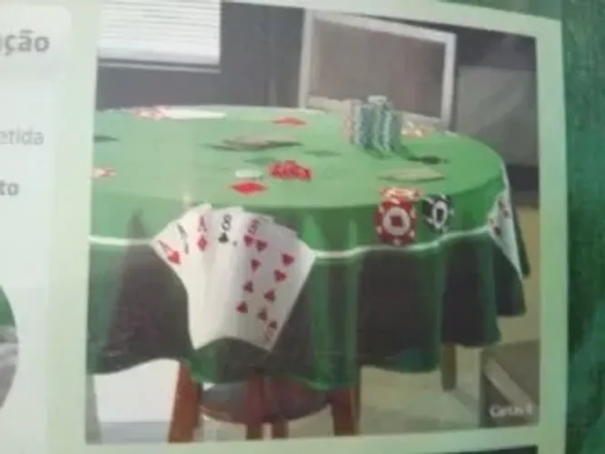 Toalha de Jogo de Mesa Baralho Arredondada Redonda super oferta Cartas otimo para presente