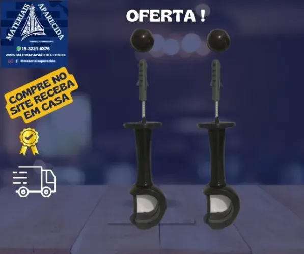 Suporte Varao de Cortina Simples 19mm Cores PAR- novo