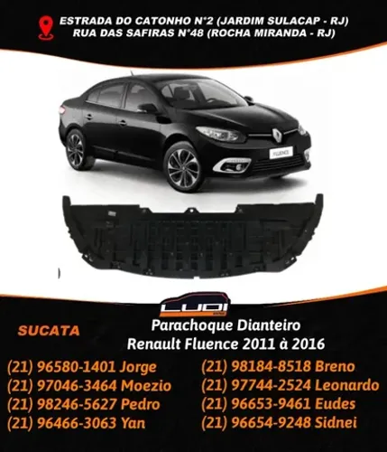 Parachoque Dianteiro Renault Fluence 2011 à 2016