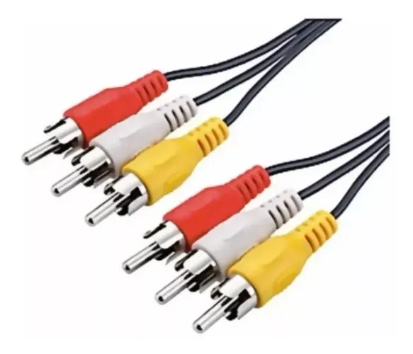 Cabo Áudio Vídeo Rca Coaxial 3 Vias