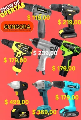 Furadeiras e Parafusadeiras - Diversos Modelos e Preços!
