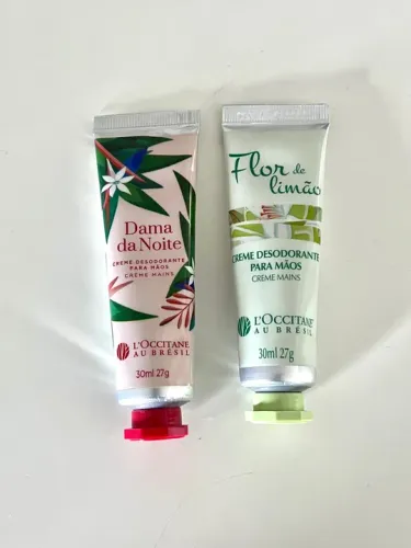 Kit com 2 creme de mãos flor de limão e dama da noite LOccitane au Brézil novos