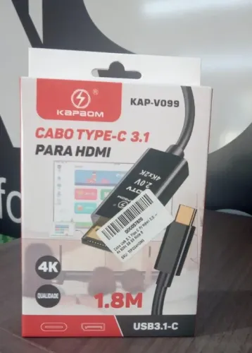 Cabo Adaptador Tipo-C 3.1 Para Hdmi Kapbom