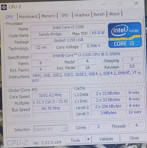 Core i3 2100