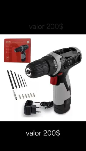 Parafusadeira e furadeira mult 12v com kit novo entregamos