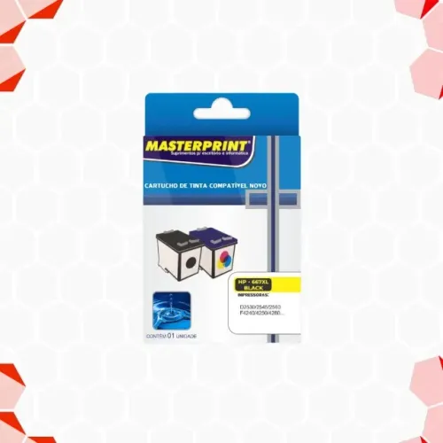 cartucho hp 667 xxl preto masterprint