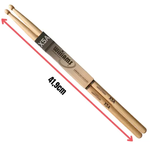 Baqueta Williams American Hickory X5a Longa Ponta Madeira