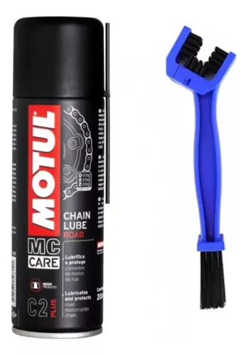 Kit Lubrificante De Corrente Motul C2 200ml + Escova De Corrente