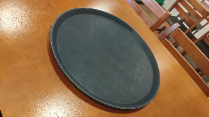 5 Bandejas Redondas Antiderrapantes Garçom Bar Restaurante 40cm