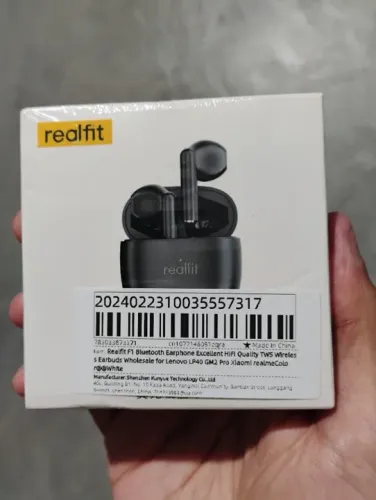 Fone de Ouvido Bluetooth Realfit F1 - Branco ou Preto - Novo