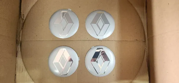 Jogo 4 Emblemas 90mm Renault em Alumínio_Aceito Cartão