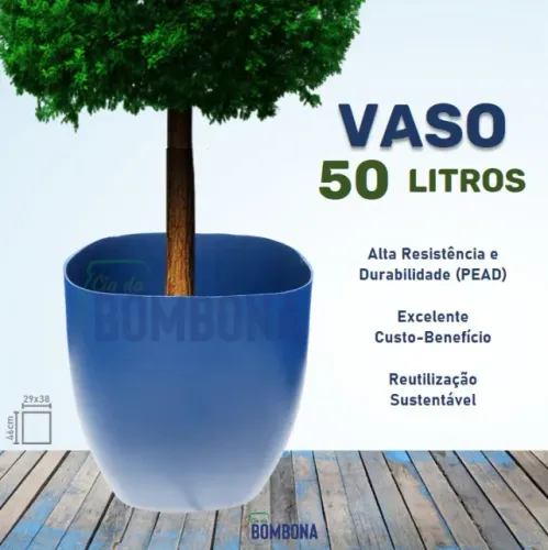 Vaso de Planta 50 litros Econômico e Resistente - Agricultura e Jardinagem