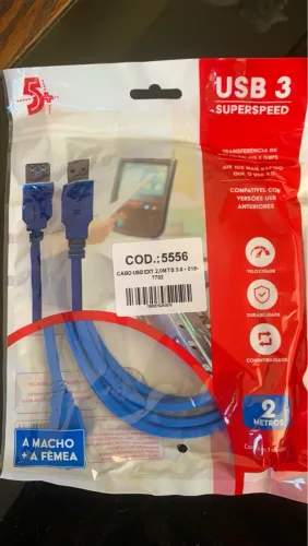 Cabo USB 3.0 SuperSpeed 2 Metros