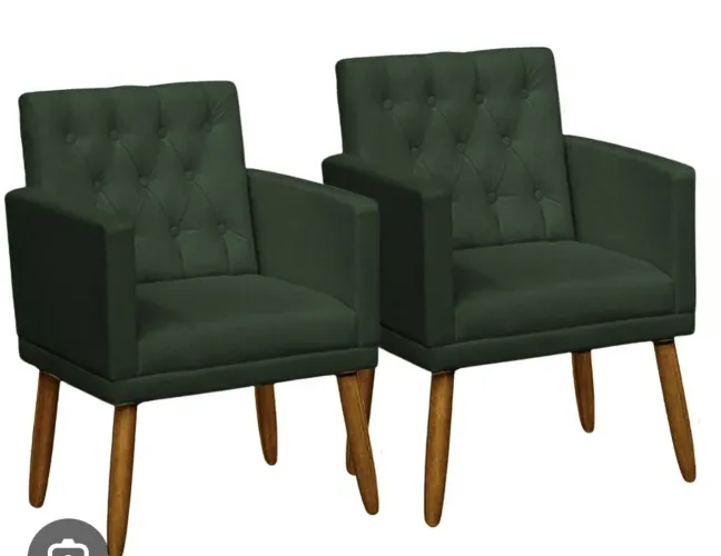 Poltronas estofadas verde - 2 lugares