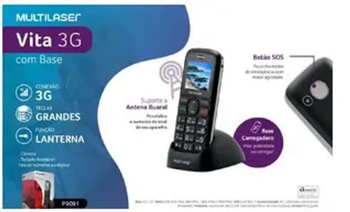 tel sem fio de chip   Multilaser