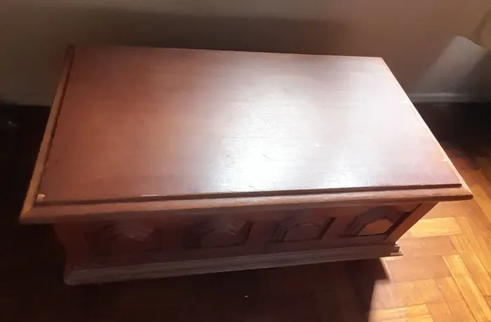 Baú de madeira antigo 1 grande e 2 pequenos 