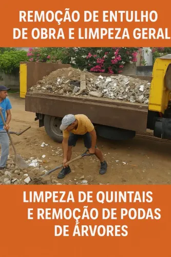 Remoção de entulho de obra e limpeza geral