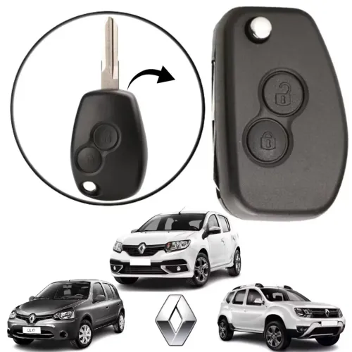 Chave canivete com lâmina virgem Renault  Sandero e Clio