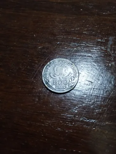 Moeda 500 réis 1913 de Prata 