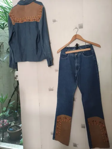 Conjunto Jeans Country Feminino