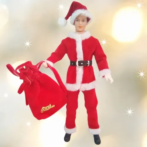 Roupa para boneco Ken de Papai Noel