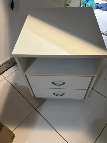 Gaveteiro 2 gavetas em fórmica branca