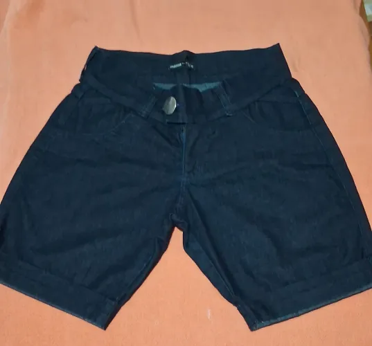 Shorts Jeans Escuro Feminino