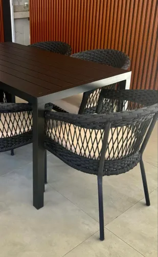 Mesa retangular alumínio corda nautica aquablock