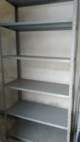 Estante de Metal Cinza - 6 forma Prateleiras