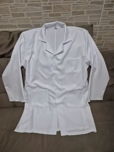  Jaleco branco gabardine gg