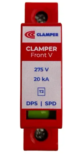 Kit com 5 DPS CLAMPER Front V 20kA 275V Protetor Contra Raios e Surtos
