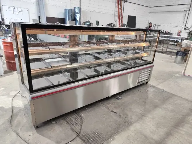 Balcão Refrigerado Inox 2850x650x900mm 5 Portas Frigoríficas