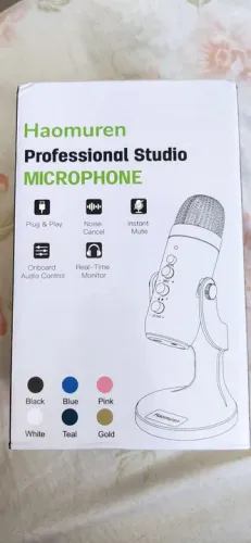 Microfone profissional para Stream e Gravação - Haomuren