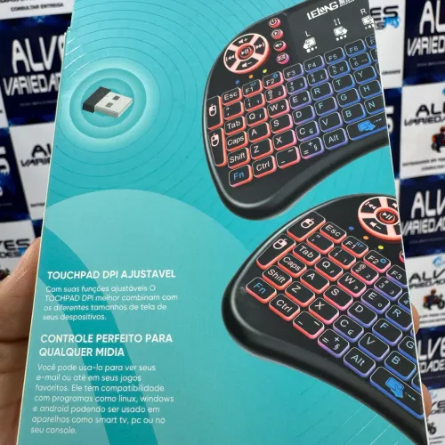 Mini teclado sem fio colorido