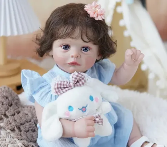 Boneca Bebê Reborn Menina Realista 48cm Corpo de Silicone