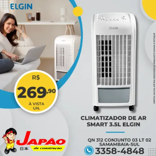 Climatizador e Umidificador de Ar 3.5 Litros Smart Elgin Garantia de 1 Ano