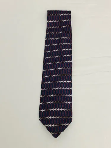 gravata peterborough azul estampada bom estado