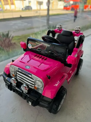 Carro Elétrico Infantil Jeep Rosa A Pronta Entrega