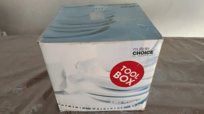 Novo, Entrego, Aparelho Jantar Multiple choice 30pç branco, Tool Box