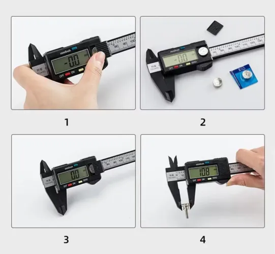 Paquímetro Digital Eletrônico de Fibra de Carbono Display Lcd Profissional Até 150mm