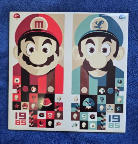 Azulejo Decorativo Super Mario e Luigi - Estilo Retrô (1985)