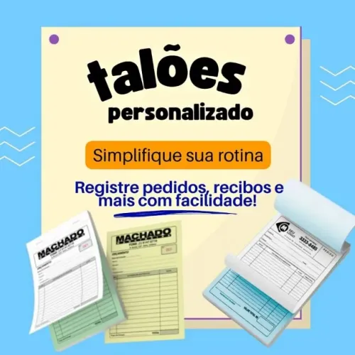Talão de pedidos personalizados, recibos, receituários !