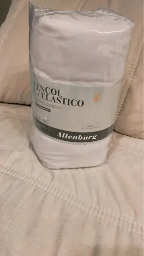 Vendo 1 Lençol com Elástico King Altenburg Branco 