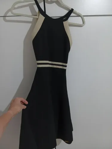 Vestido Frente Única Denim Bicolor Original Tamanho M.