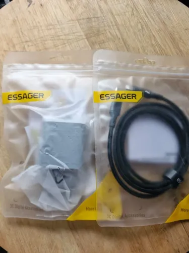 Kit Carregador turbo Essager 30W USB-C + Cabo Lightning para iPhone (Uzimanu_importados