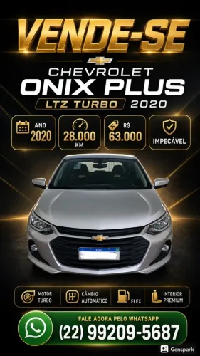 Chevrolet Onix Plus LTZ 1.0 12V TB Flex Mec. 4P 2020