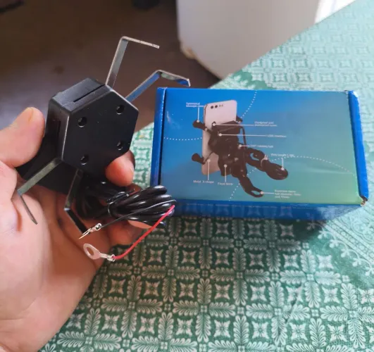 Suporte de celular e carregador para moto