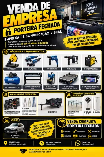 Vende se empresa de comunicação visual